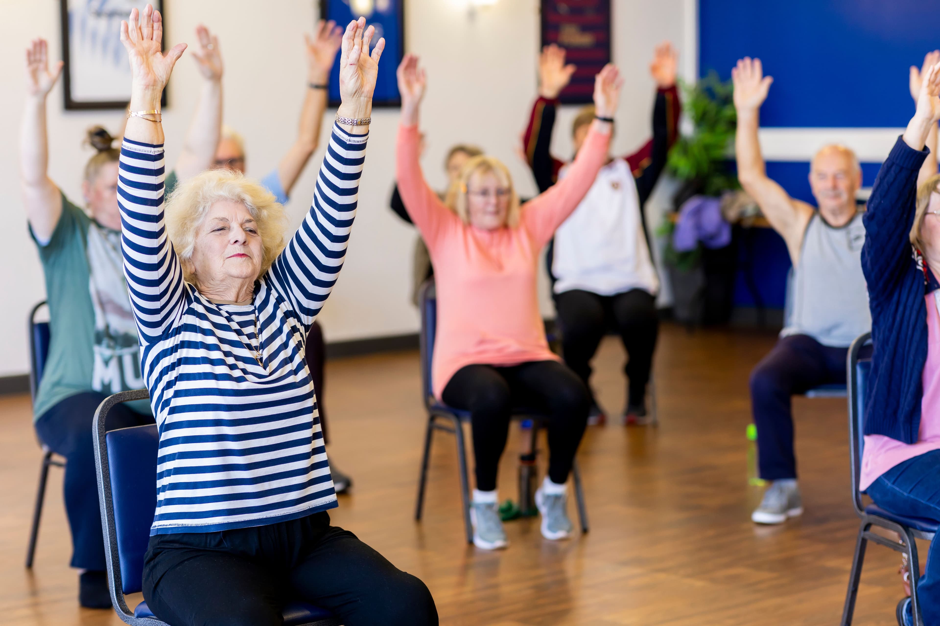 Senior group wellness session