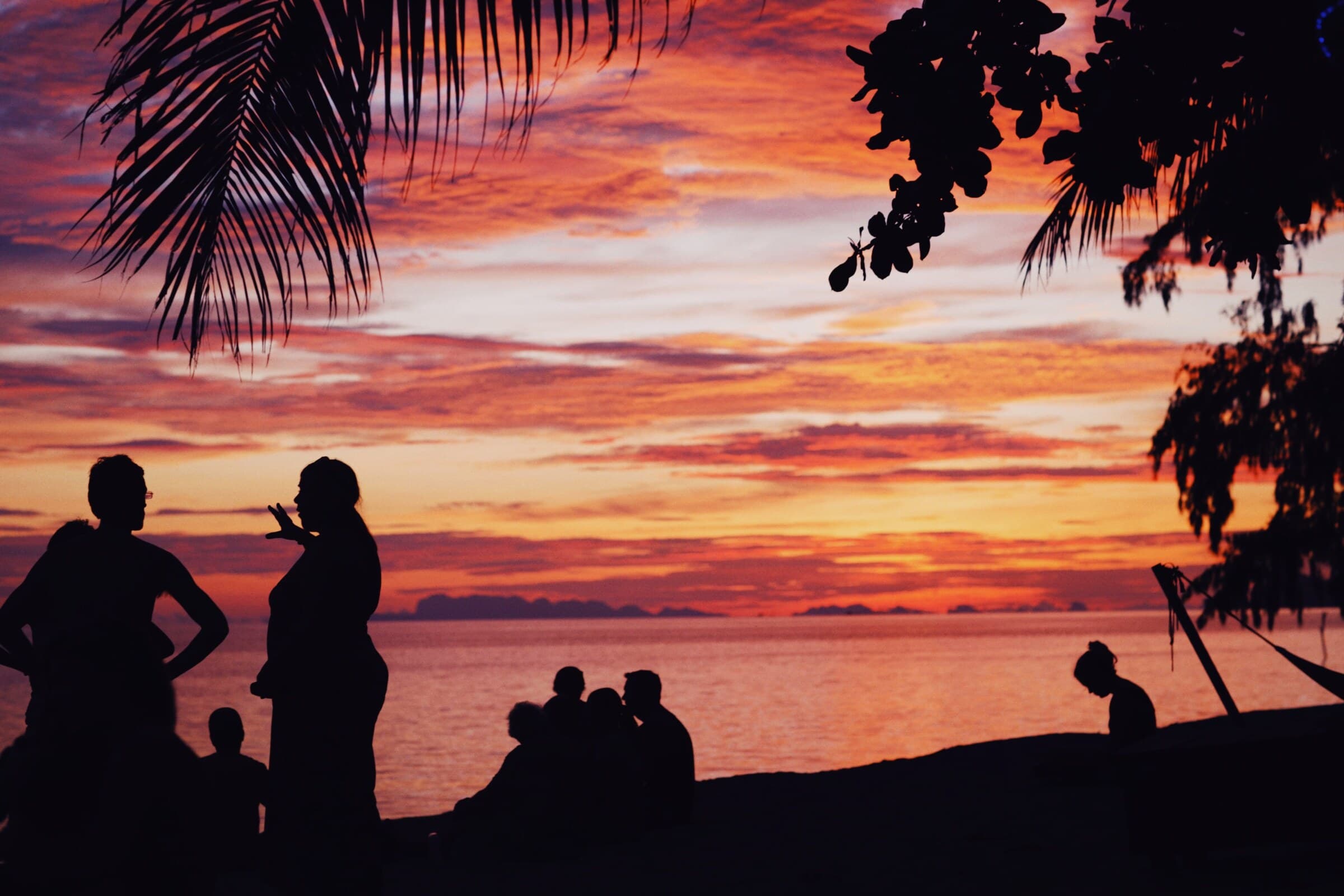 Sunset at Krabi beach